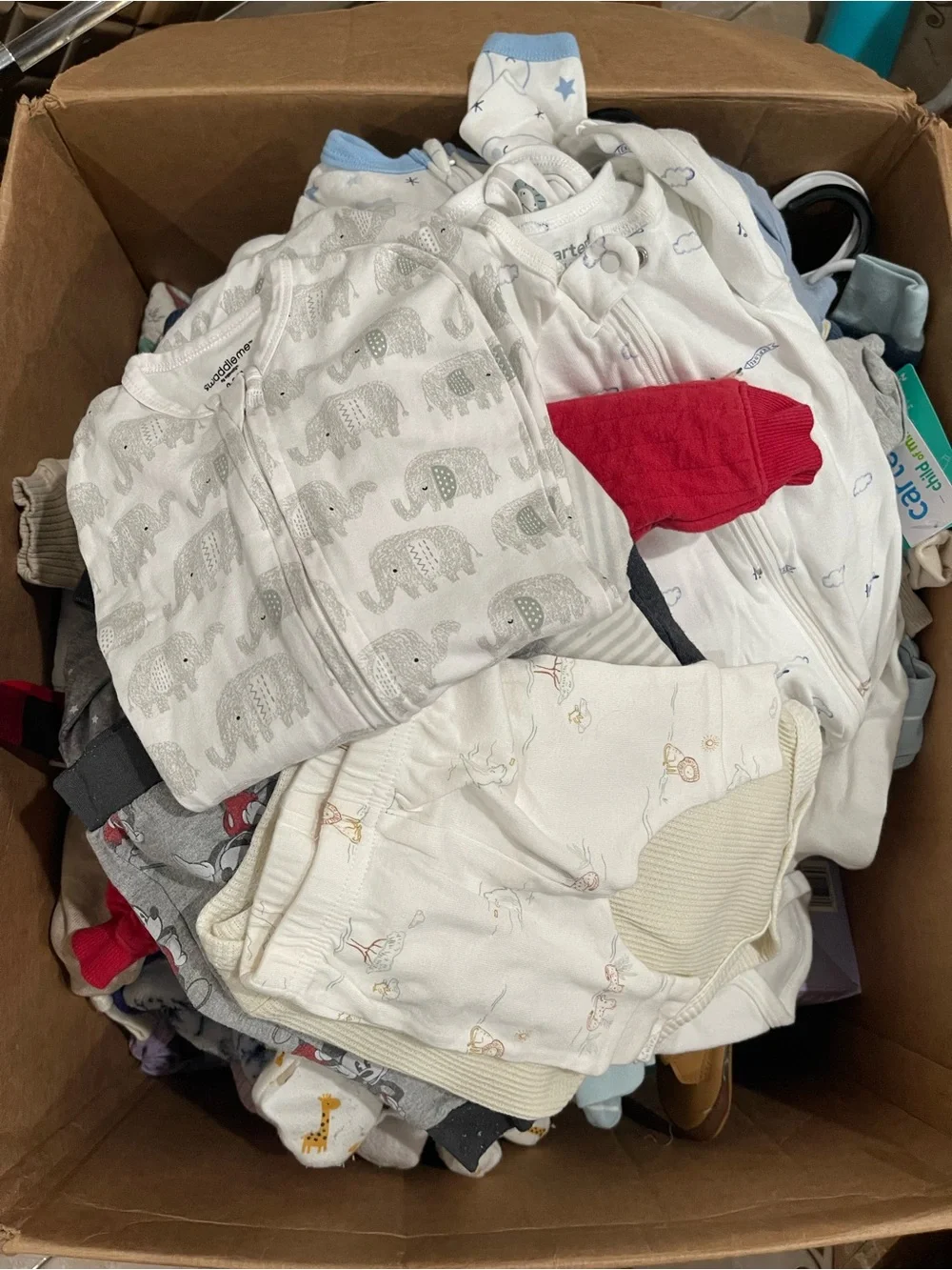 Carter's Mixed Baby Undergarments and Sleepwear in White with Red Accent